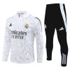 Real Madrid Trainings Sweatshirt Quarter-zip 2024-25 Witte - Heren